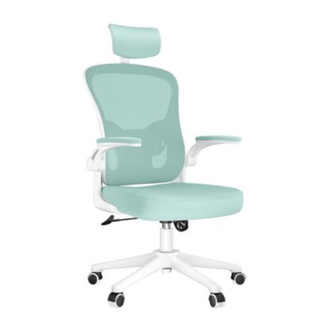 Cadeira de escritório, design ergonômico com suporte lombar independente, malha respirável e encosto de cabeça ajustável