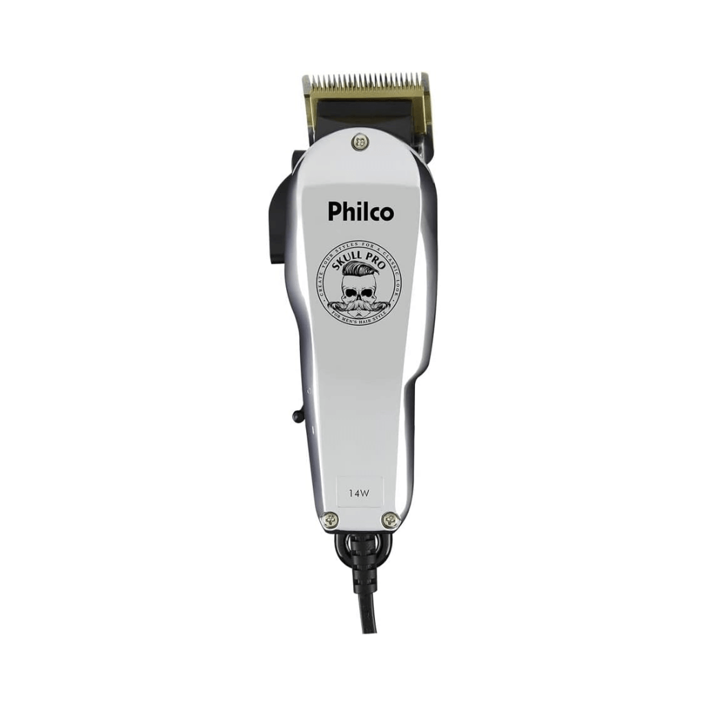 Philco PCR05S 56301007 Cortador de Cabelos Skull Pro, 127V, 14W, Prata/Preto